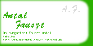 antal fauszt business card